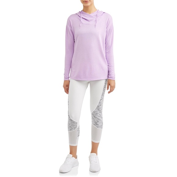 3/$30 French Terry Hoodie Tunic, Lavender - Picture 4 of 9